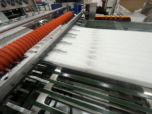 Высокоэффективная линия производства фильтров, высота гофры 300 мм, автоматическая линия производства HEPA-фильтров с гофрированием и склеиванием
