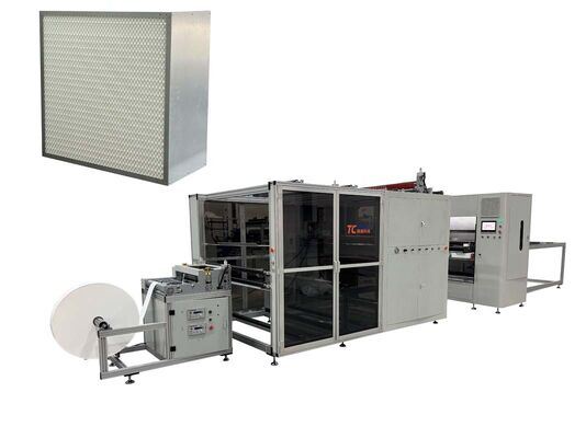 Линия производства складных фильтров из стекловолокна с модульным управлением ПЛК для промышленных вентиляционных систем с гибкой настройкой